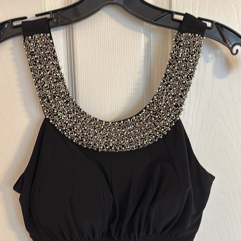 Bejewel neckline party dress. Size 6